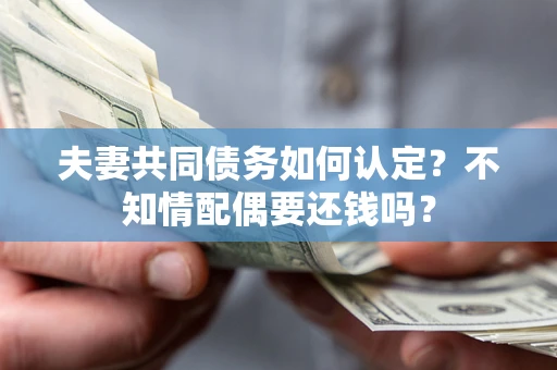 济南夫妻共同债务如何认定？不知情配偶要还钱吗？