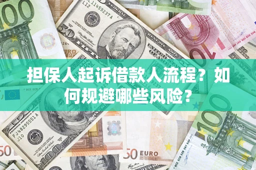 济南担保人起诉借款人流程？如何规避哪些风险？