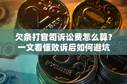 济南欠条打官司诉讼费怎么算？一文看懂败诉后如何避坑