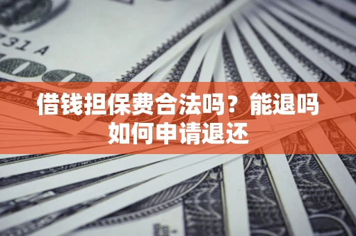 济南借钱担保费合法吗？能退吗如何申请退还
